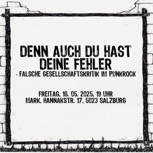 denn auch du hast deine fehler